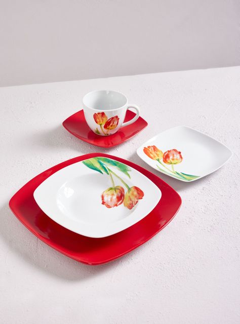 Set Vajilla 30 Piezas Tulipán Porcelana-2