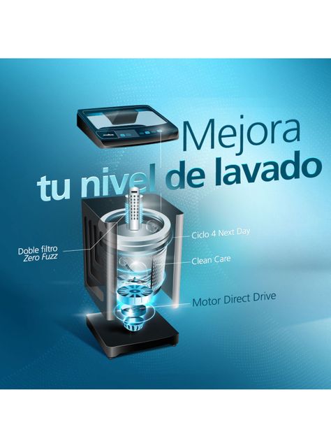 Lavadora Automática Superior 15 Kg Diamond Gray LMA5120WDGCL0-7