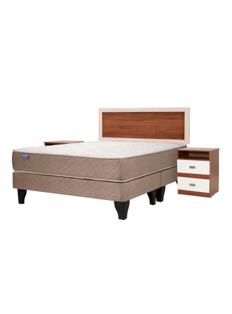Cama Europea Bamboo 2 Plazas Base Dividida + Set Alicante-0