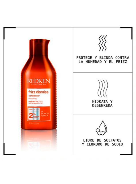 Set Frizz Dismiss Anti Frizz Shampoo 300ml + Acondicionador 300ml Redken-4