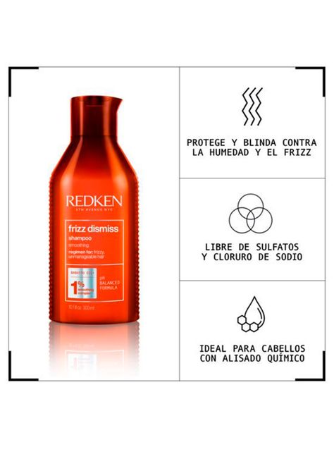 Set Frizz Dismiss Anti Frizz Shampoo 300ml + Acondicionador 300ml Redken-3