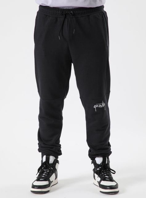 Jogger Color Block Bordado en Rodilla-0