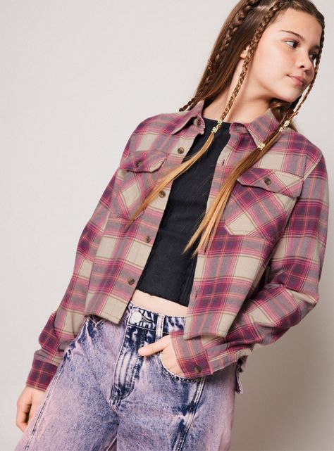 Blusa Cuadrillé Manga Larga-0