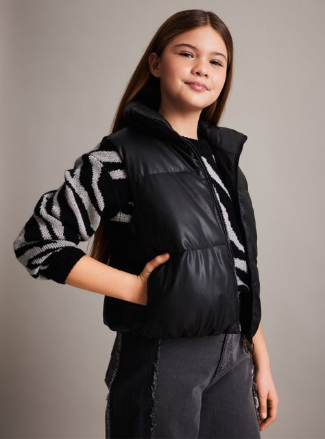 Chaqueta Pu Sin Mangas-0