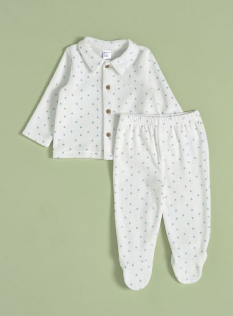 Conjunto con Cuello Bebé y Estampado de Estrellas-0