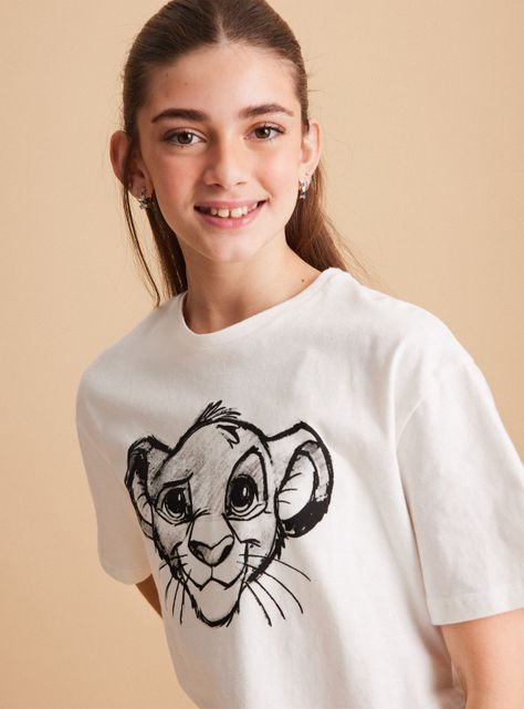 Polera Manga Corta Estampada Simba Disney-1