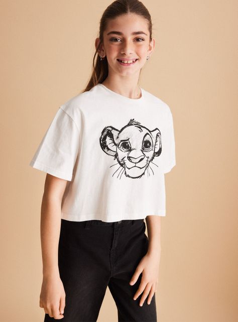 Polera Manga Corta Estampada Simba Disney-0