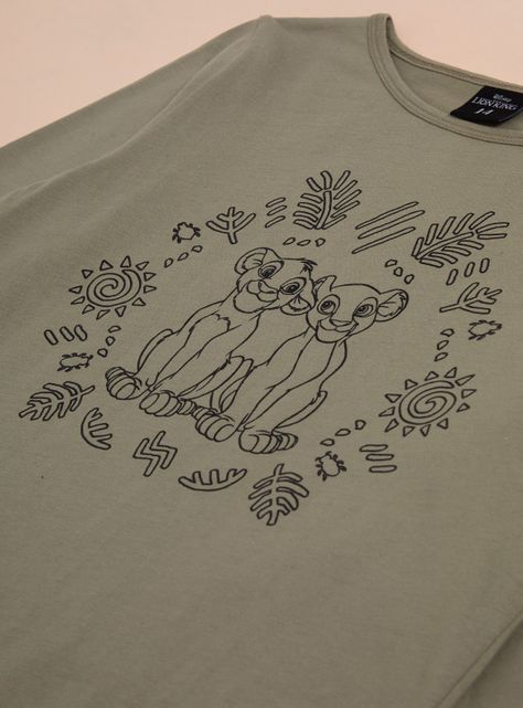 Polera Manga Larga con Glitter Rey León Disney-4