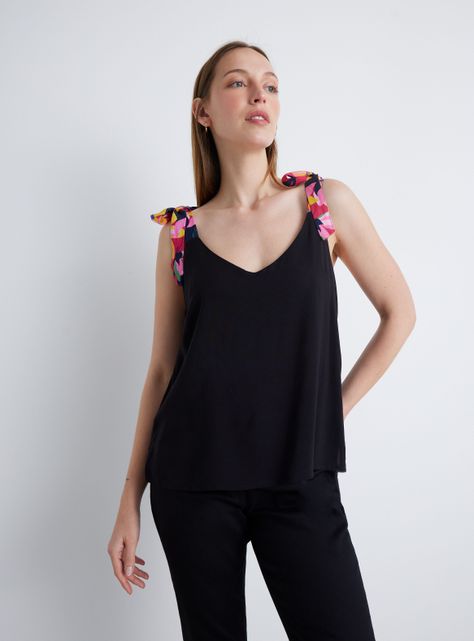 Blusa Con Tirantes Estampados-0