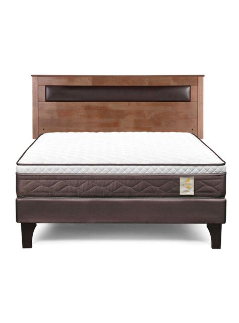 Cama Europea New style 4 Plus 2 Plazas + Respaldo Ferrara-1