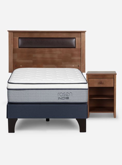 Cama Europea Indie 1.5 Plazas + Set Meubles Ferrara-1