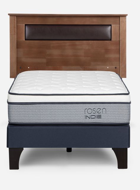 Cama Europea Indie 1.5 Plazas + Respaldo Ferrara-1