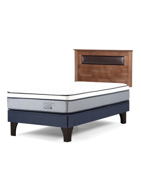 Cama Europea Indie 1.5 Plazas + Respaldo Ferrara-0