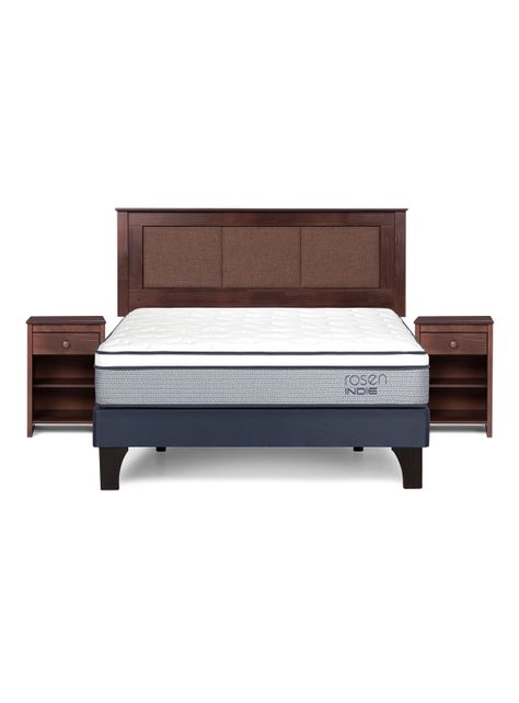 Cama Europea Indie 2 Plazas + Set de Muebles Rachel-1