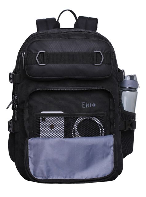 Mochila Portalaptop Logan Rev Rombos Negro-2