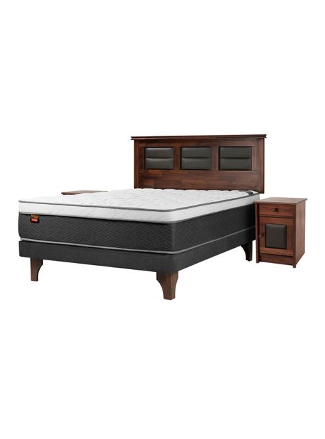 Cama Europea Everest 2 Plazas + Set Muebles Villarreal-0