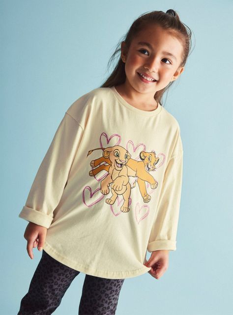 Polera Niña con Aplicación Nala & Simba Disney-0