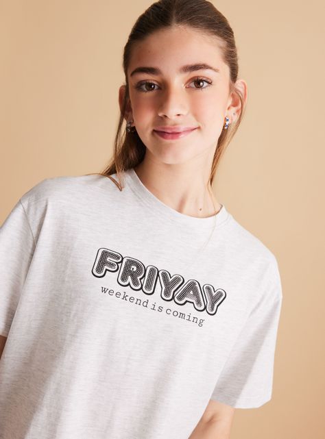 Polera Manga Corta Crop Front Print-1
