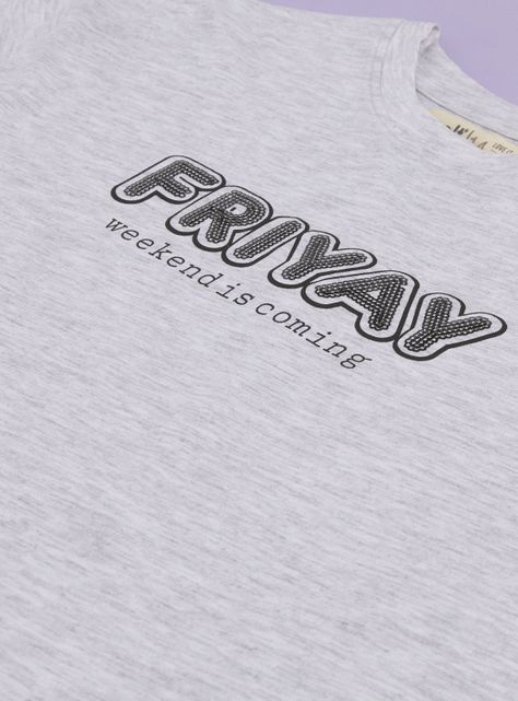 Polera Manga Corta Crop Front Print-4