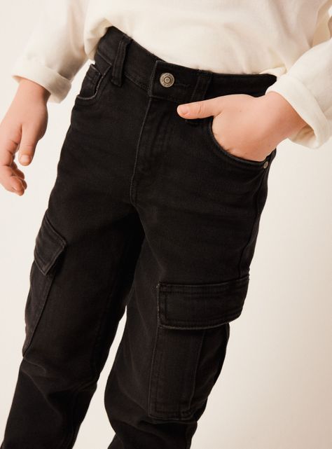 Jeans Bolsillos Diseño Cargo-1
