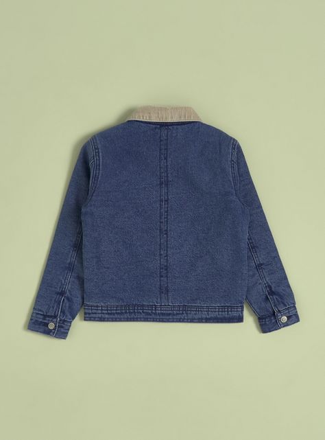 Chaqueta Denim Cuello Cotelé-3