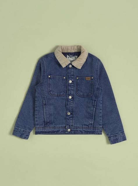 Chaqueta Denim Cuello Cotelé-2