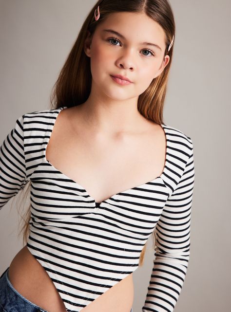 Polera Crop Rayitas-1