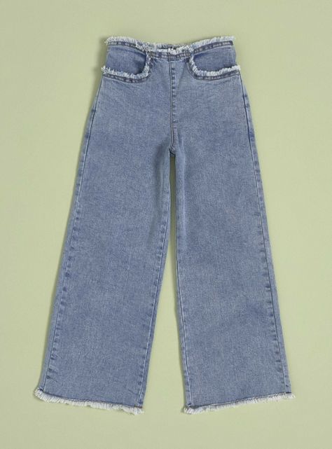 Jeans Flecos Cintura Desgastada-2