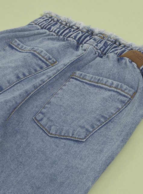 Jeans Flecos Cintura Desgastada-4