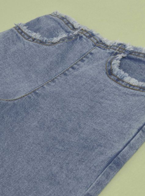 Jeans Flecos Cintura Desgastada-3