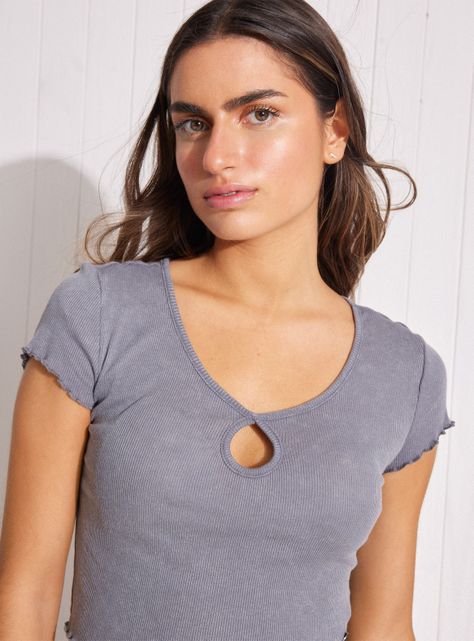 Polera Manga Corta Cut Out Elastizada-2