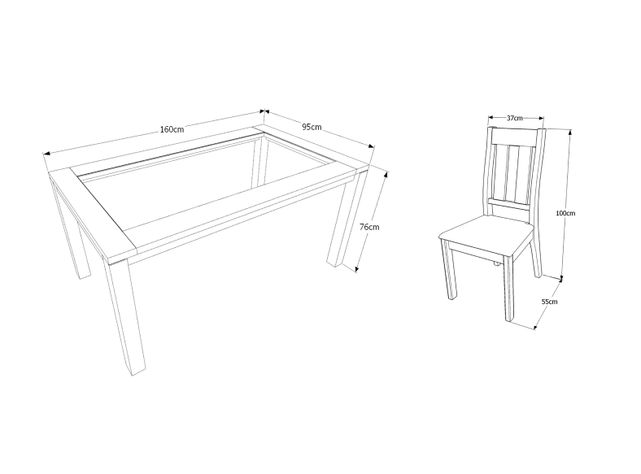 Juego Magasa de Comedor Málaga + 6 Sillas Canela Magasa-1