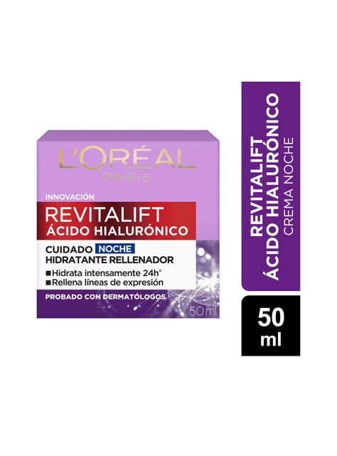 Crema Dermo Expertise L'Oréal Paris Revitalift Acido Hialuronico Noche 50 ml-0
