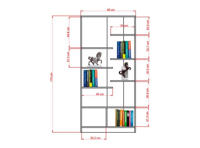 Combo Living Classic Estante TV 55'' + Biblioteca-2