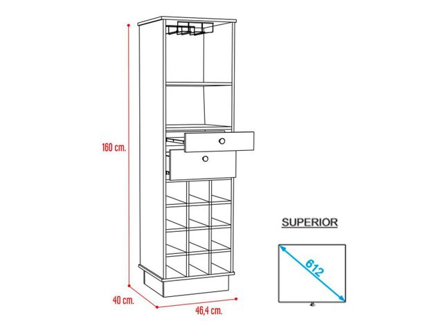 Combo Living Classic Estante 55'' + Bar-3