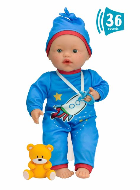 Muñeca Bebé Pijama y Osito-0