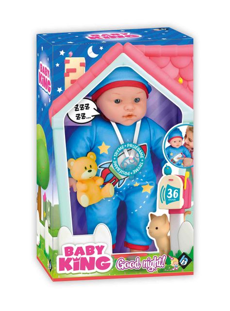 Muñeca Bebé Pijama y Osito-1