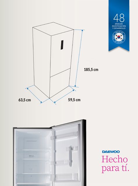 Refrigerador Bottom Freezer No Frost 317 Litros DRSC340NFINDCL-1