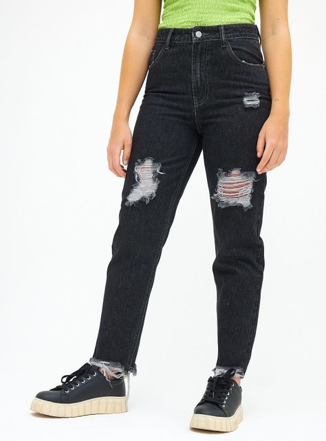 Jeans Básico Rotura-0