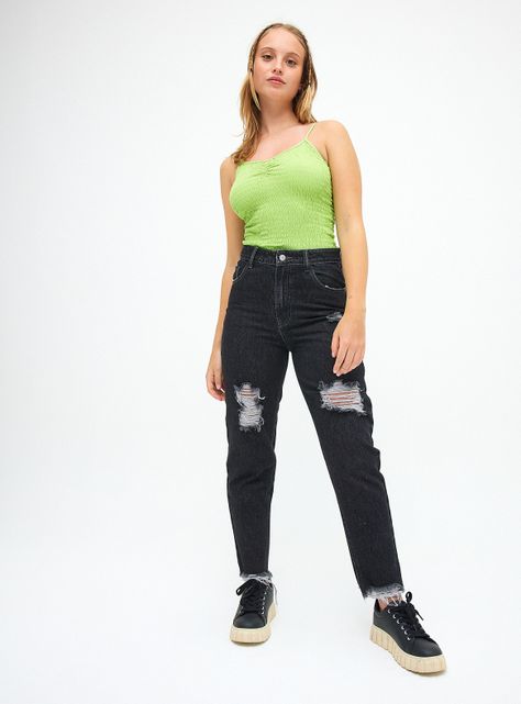 Jeans Básico Rotura-3