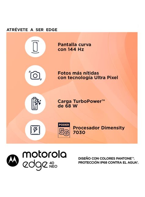 Smartphone Edge 40 Neo 256GB 6.5" Peach Fuzz Liberado-4