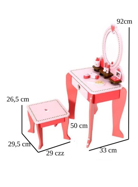 Juguete Mini Hogar Tocador Love Rosado + Accesorios-1