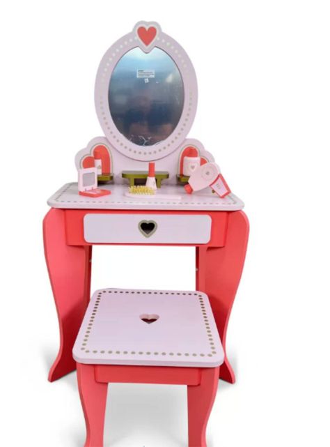 Juguete Mini Hogar Tocador Love Rosado + Accesorios-3