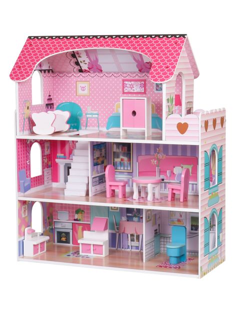 Casa de Muñeca 3 Pisos Lily + Accesorios-2