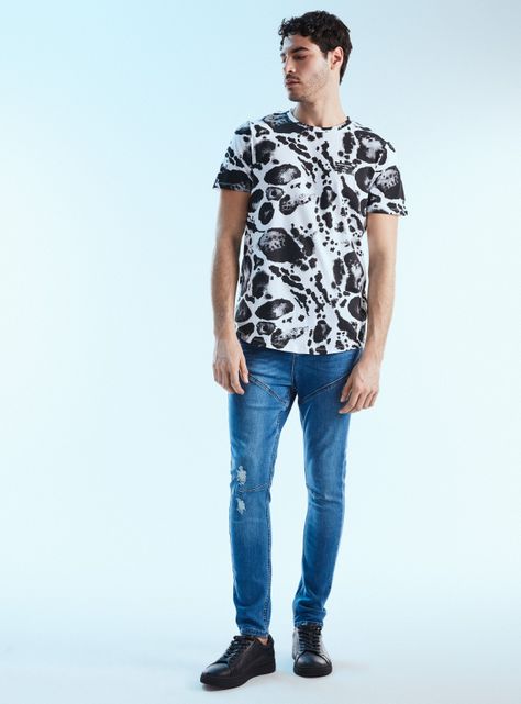 Jeans Tapered Cortes Roturas-4