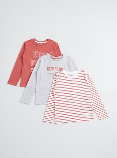 Polera Tripack Manga Niño-0
