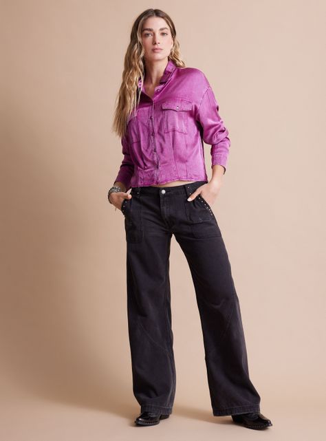 Blusa Efecto Satinado Y Proceso De Color-4