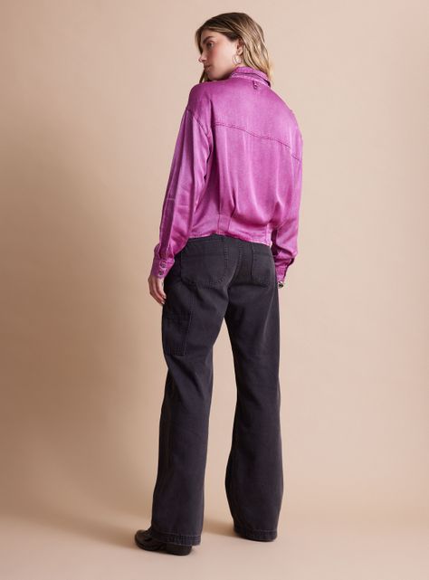 Blusa Efecto Satinado Y Proceso De Color-5