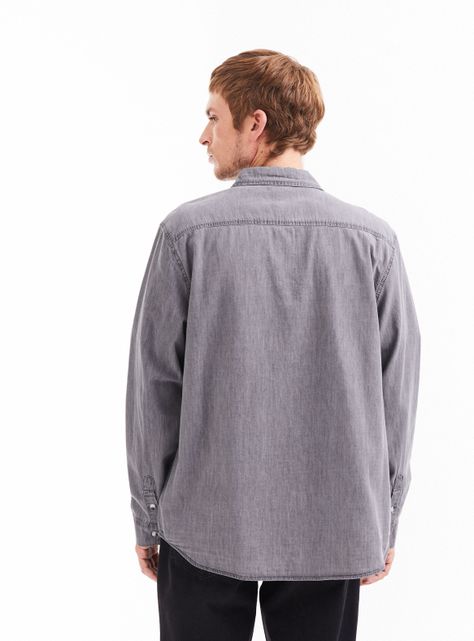 Camisa Tela Denim Casual-1
