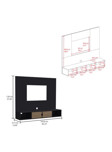 Mueble para TV 56" Montpellier-1